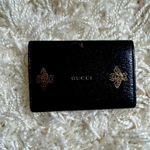 2019 Gucci Bee Star Leather Key Holder